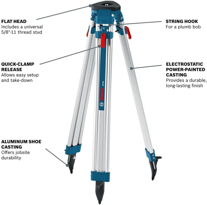 BOSCH Aluminium-Schnellklemmstativ BT160 96,5 cm - 160 cm Schnellklemme, 96,5 cm - 160 cm Schnellkle