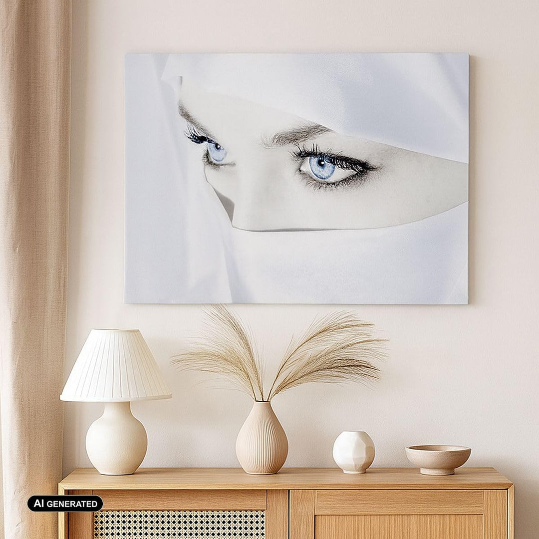 Bilder auf Leinwand Schönheit Gesicht Mädchen Mode Leinwandbild 70x50cm Wandbilder Dekoration Wohnzi
