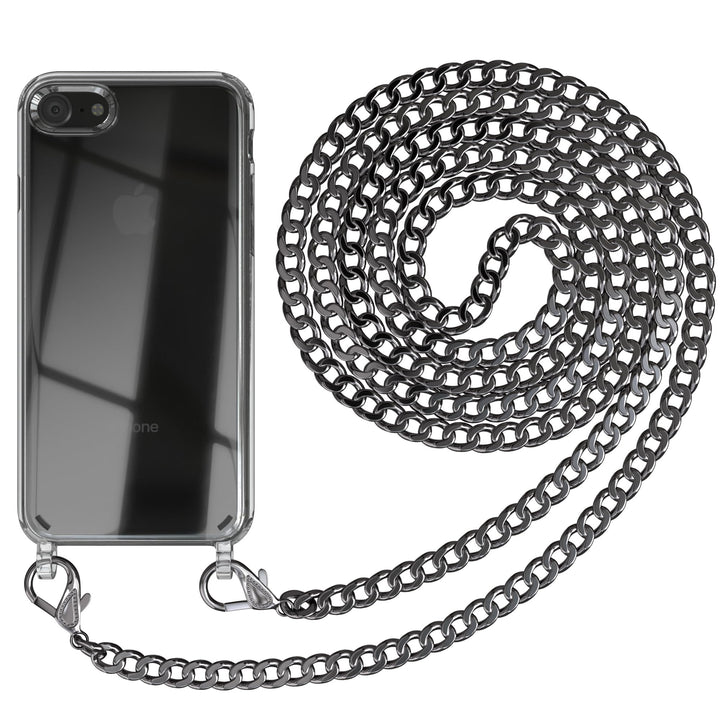 EAZY CASE Handykette kompatibel mit iPhone SE (2022/2020) / iPhone 8/7 Handyhülle mit Metall Umhänge