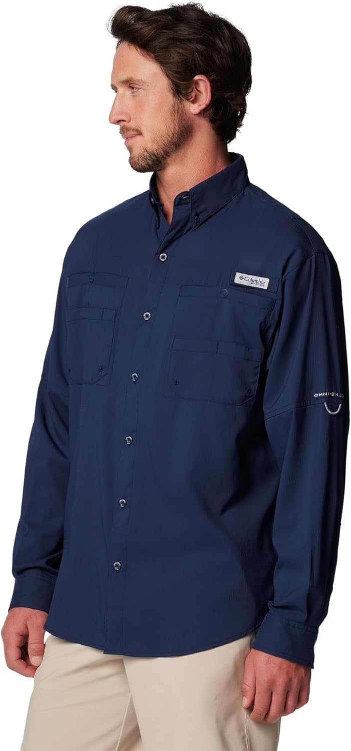 Columbia Herren Super Bonehead Classic Langarm Angelshirt XS Collegiate Marineblau, XS Collegiate Na