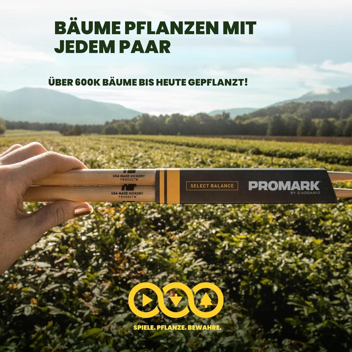 ProMark Schlagzeug Sticks - Rebound 5B Drum Sticks - FireGrain - Keine übermässige Vibration - Lacki