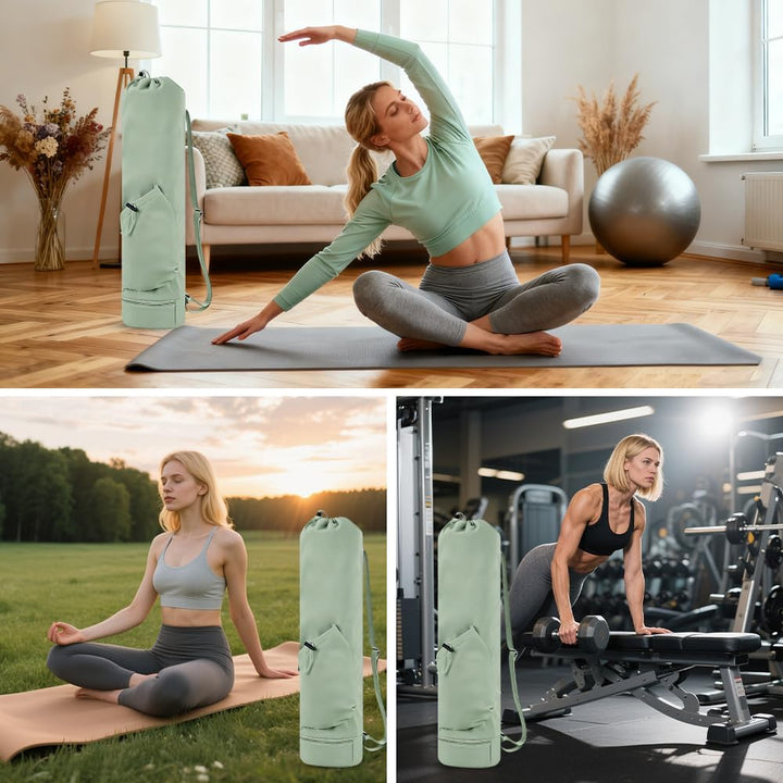 Yogatasche, Yogamatte Tasche mit Verstellbarem Schultergurt Yoga Tasche Gross mit Nassfach und Flasc