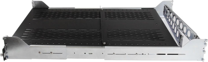 StarTech.com 2 HE Belüftetes Schiebefachboden für Rack Montage mit Kabelmanagement Arm - Einbautiefe