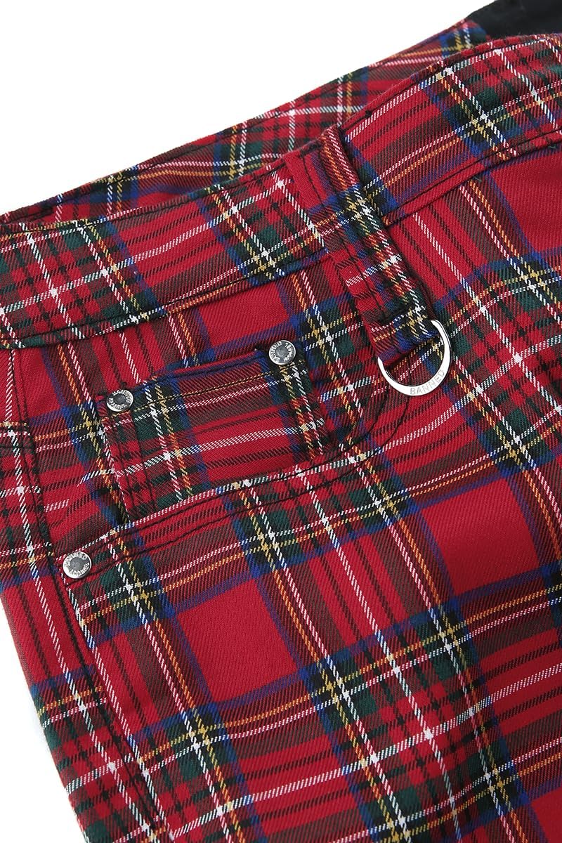 Banned Alternative Split Pants Männer Stoffhose rot/schwarz Gothic, Punk, Rockwear, Streetwear XL Ro