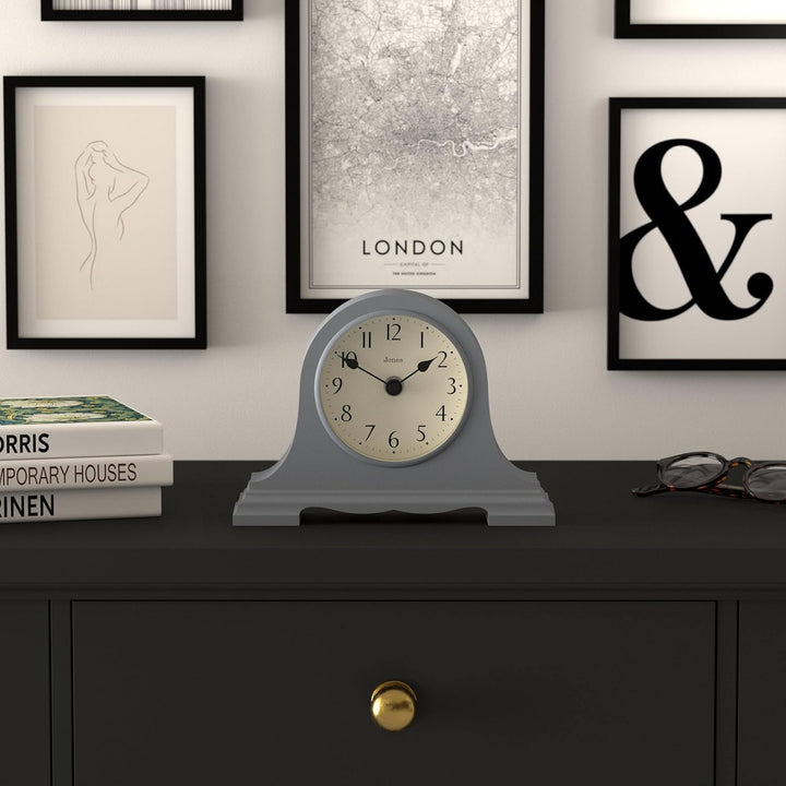 JONES CLOCKS® Speakeasy klein kaminuhr | Klassisches Design des napoleonhutes | Französische Marine