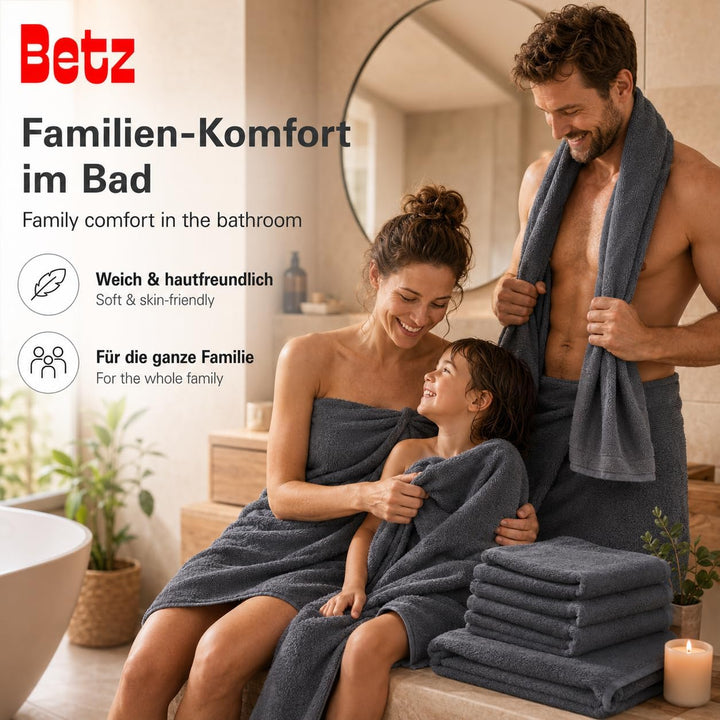 Betz 12 TLG. Handtuch Set Berlin 100% Baumwolle Liegetücher, Handtücher, Gästetücher, Seiftücher und