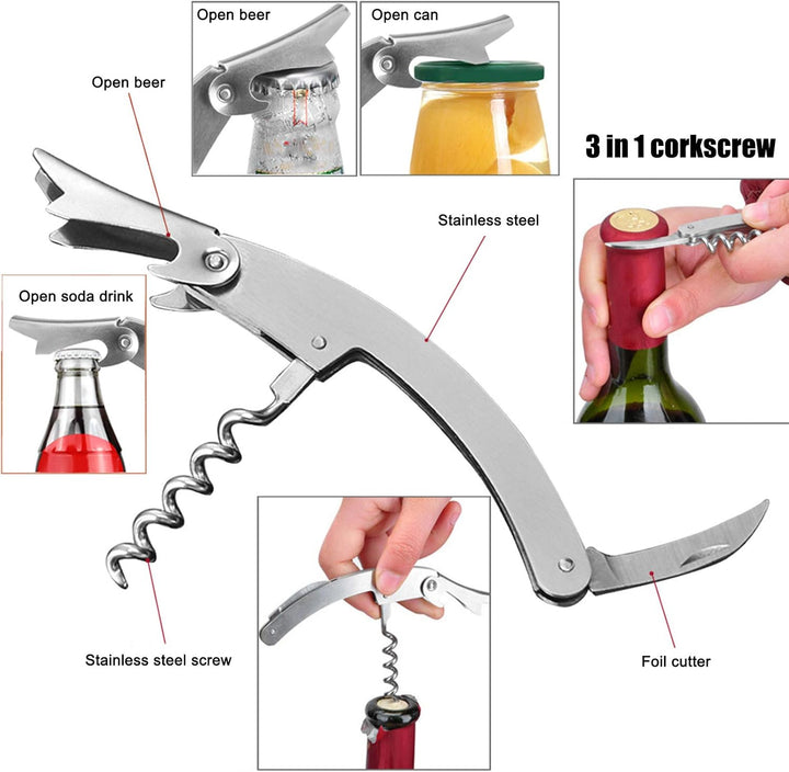Flaschenöffner-Set Flaschenöffner Kuuleyn Weinöffner-Kit, 5 Stück/Set Weinöffner-Zubehör Geschenkwer
