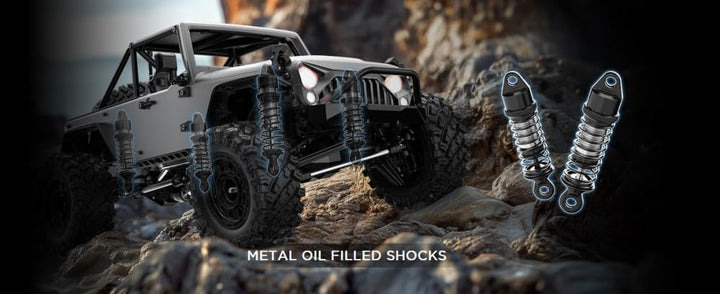 s-idee® MJX H12Y grau 1:12 RC Crawler Brushless Off-Road sensorlos