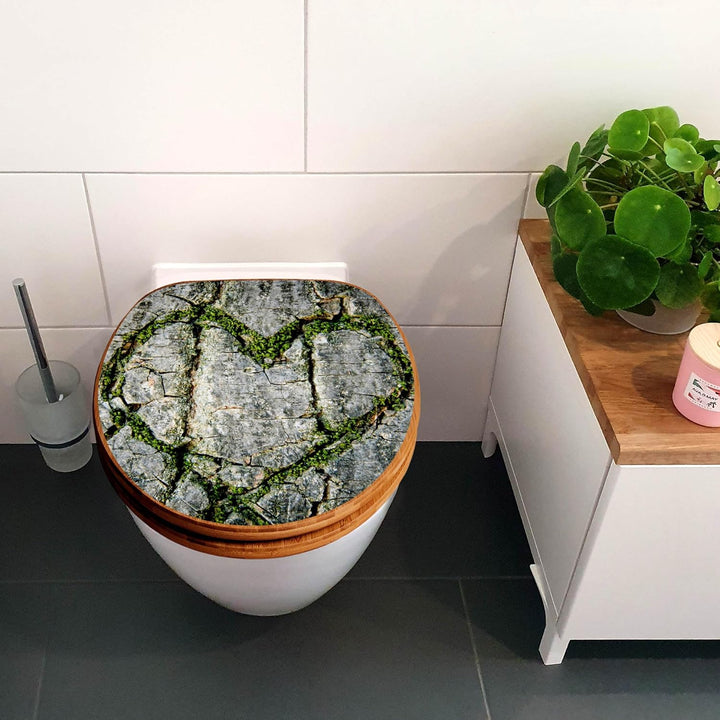 banjado Design WC Sitz Bambus Absenkautomatik 45,8x37,5cm - Toilettendeckel mit Absenkautomatik Holz