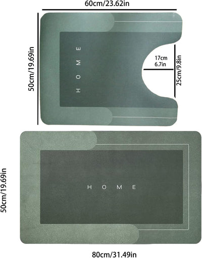 YeahBoom Super Absorbierende Bodenmatte,Schmutzabweisend Bodenmatte Für Bad,Memory-Schaum-Badematten