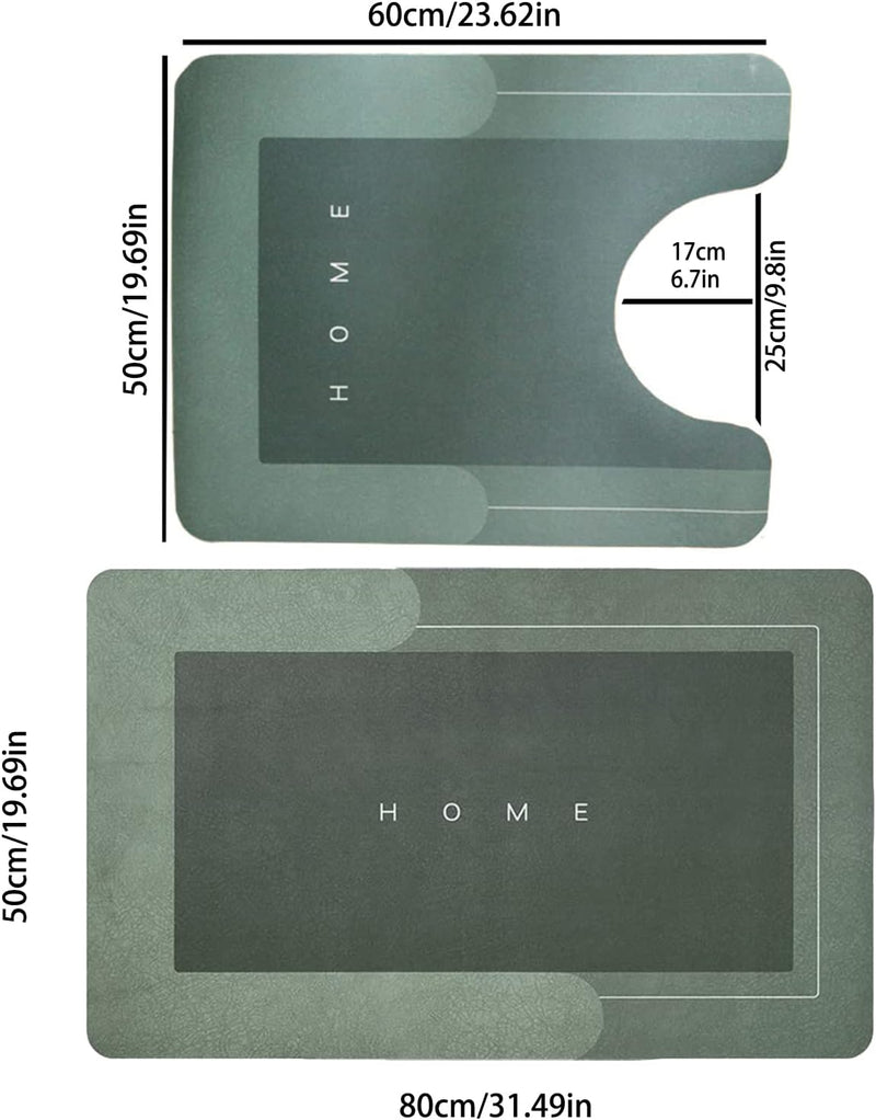 YeahBoom Super Absorbierende Bodenmatte,Schmutzabweisend Bodenmatte Für Bad,Memory-Schaum-Badematten
