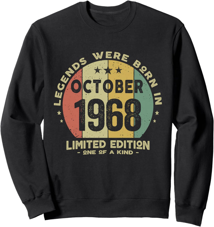 Legends Were Born in October 1968 Geburtstag Sweatshirt