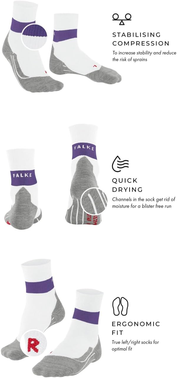 FALKE Damen RU Compression Stabilizing Laufsocken antiblasen mit Kompression stabilisierend am Knöch