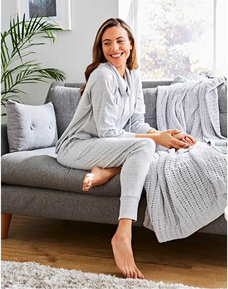 Light & Shade Pretty Woman Superweicher Snit-Zweiteiler-Pyjama für Damen, bequeme, warme, weiche Lou