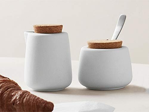 Viva Nicola Zucker- und Milchkännchen-Set, Kaffee- und Tee-Servierset aus Porzellan – Sahnekännchen