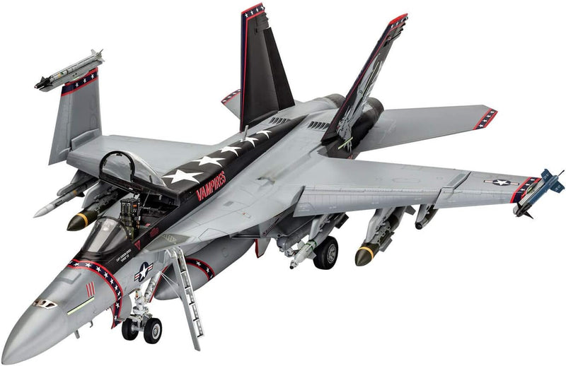 Revell Modellbausatz Flugzeug 1:32 - F/A-18E Super Hornet im Massstab 1:32, Level 5, originalgetreue