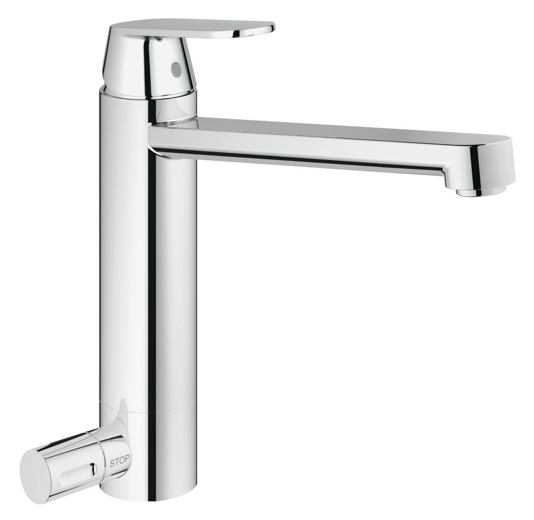 Grohe Eurosmart Cosmopolitan SPT mh.Ausl Absp., Chrom mittelhoher Auslauf mit integrierter Vorabsper