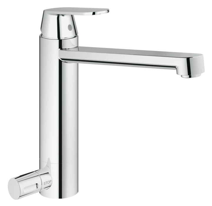 Grohe Eurosmart Cosmopolitan SPT mh.Ausl Absp., Chrom mittelhoher Auslauf mit integrierter Vorabsper