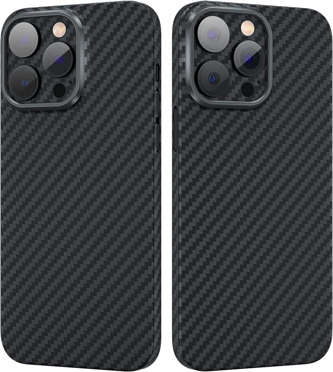 memumi Carbon Hülle für iPhone 14 Pro max, 0,5 mm Superdünne, Hülle aus echter Aramidfaser [100% Ara