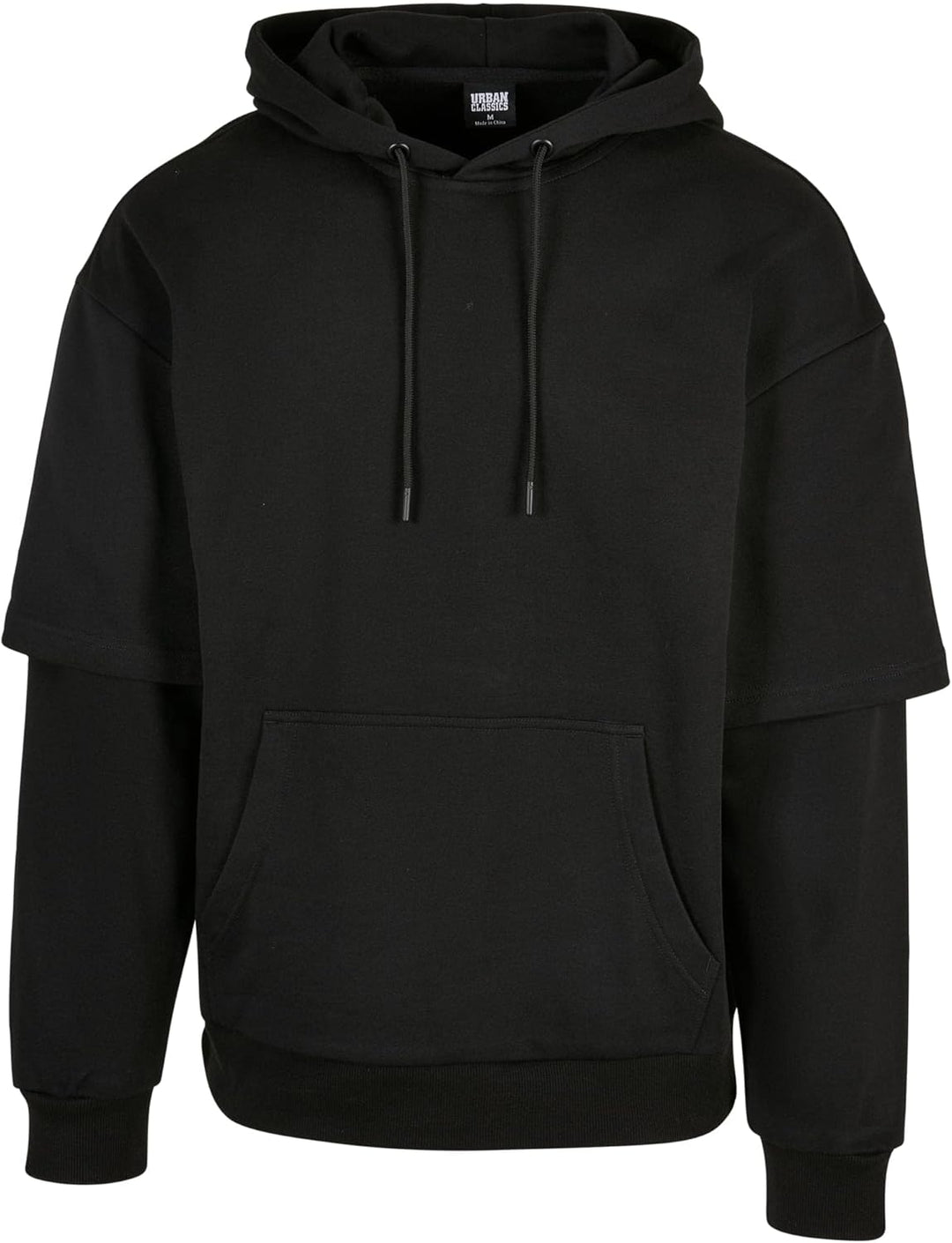 Urban Classics Herren Oversized Doublesleeve Hoody M Schwarz, M Schwarz