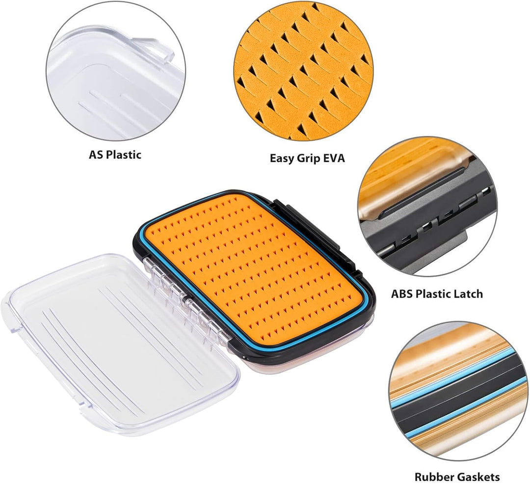 Angelkoffer leer 3 Stück Angelzubehör Köderbox Angelbox Spoon Box transparenter Angelkasten mit Grif