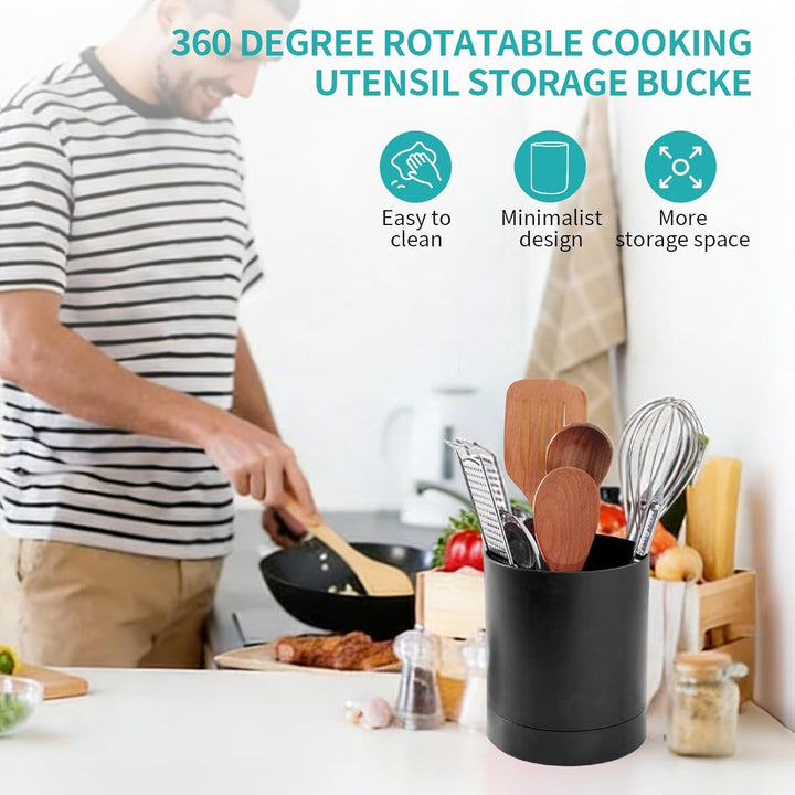 OUKENS Utensilienhalter Küche, Küchenutensilienhalter, 360 Grad drehbar Drehbar Küchencontainer Uten