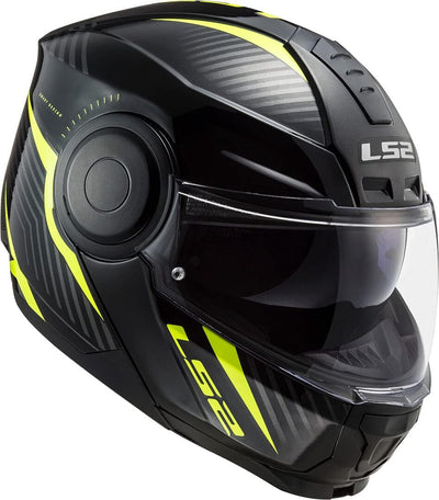 LS2 Motorradhelm FF902 SCOPE SKID BLACK H-V YELLOW, Schwarz/Gelb, XS XS Schwarz/Gelb, XS Schwarz/Gel