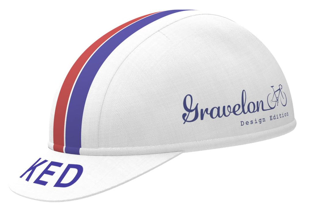 KED Gravelon Tricolore Fahrrad Helm weiss/rot/blau 2022 L (58-61cm), L (58-61cm)