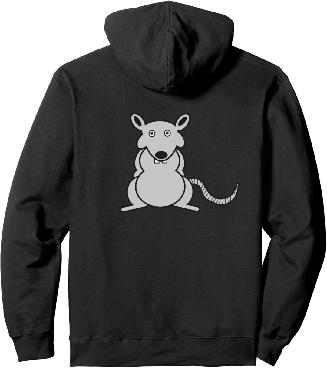 Lustiges Ratten Maus Cartoon Haustier Design Humor Zeichnung Pullover Hoodie