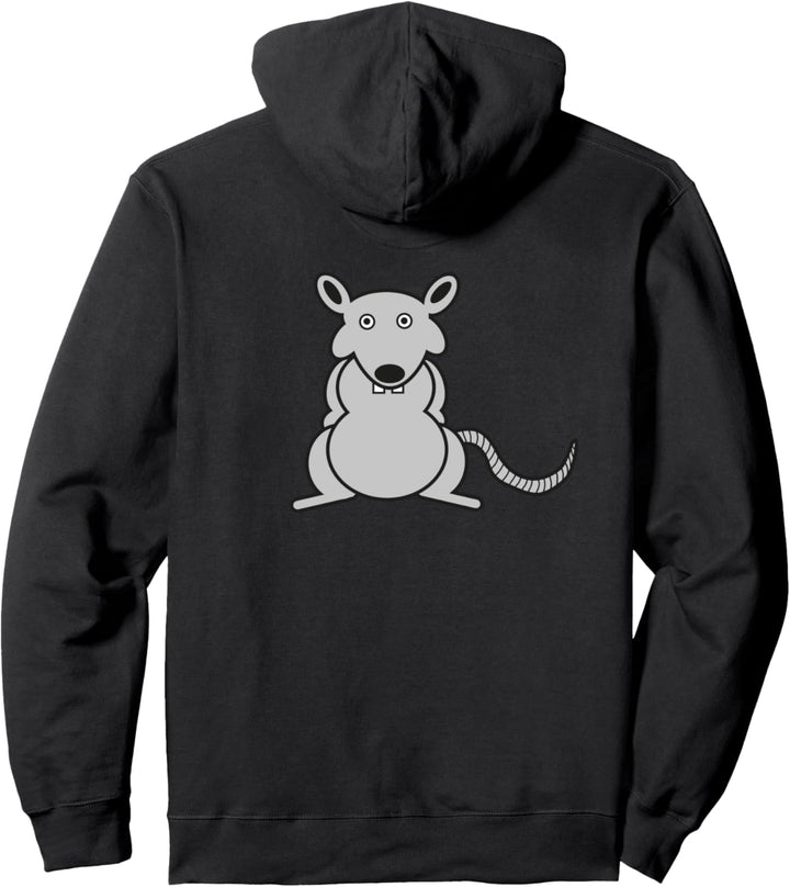 Lustiges Ratten Maus Cartoon Haustier Design Humor Zeichnung Pullover Hoodie