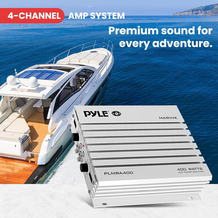 Pyle 4-Kanal 400 Watt Wasserdicht Marin Verstärker