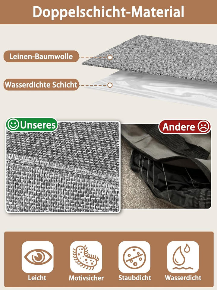 mepure Ultraflache Unterbett Aufbewahrungsbox 100×50×10 cm – Faltbare Unterbettkommode mit Klarsicht