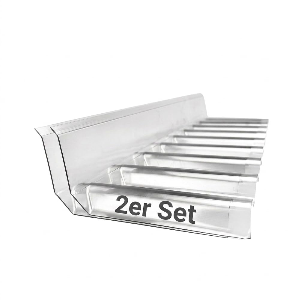 2 Stück - Wandanschlussprofil PVC Sinus Wellplatte 76/18 in glasklar - PROFI QUALITÄT Länge: 670 mm