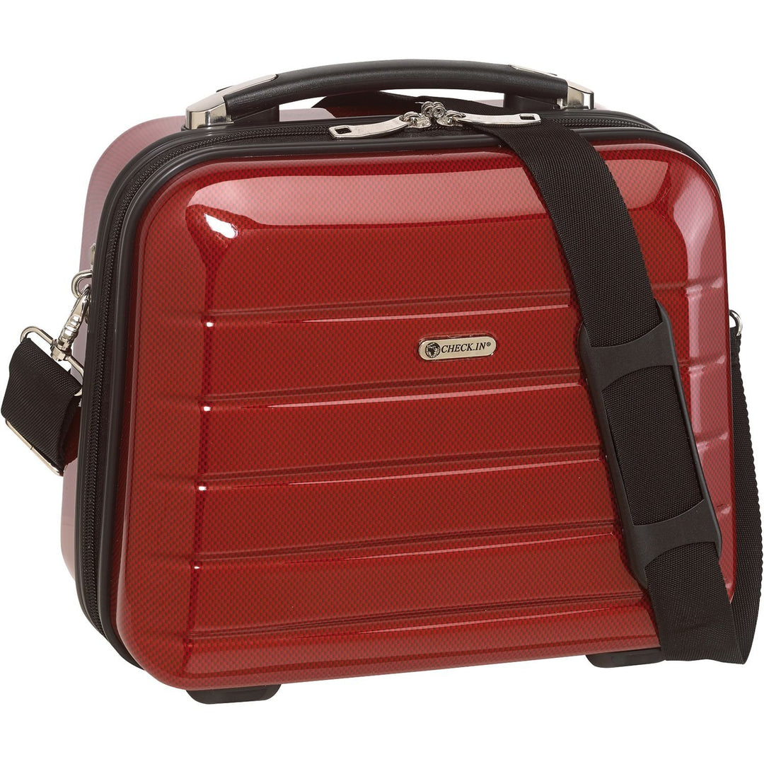 Check In Beautycase Kosmetikkoffer Schminkkoffer Beauty Case London aufsteckbar auf Trolley Polycarb