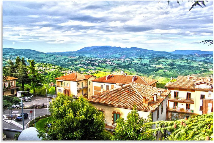 Feeby Frames, Leinwandbild, Bilder, Wand Bild, Wandbilder, Kunstdruck 80x120cm, GEBIRGE, AUSSICHT, H