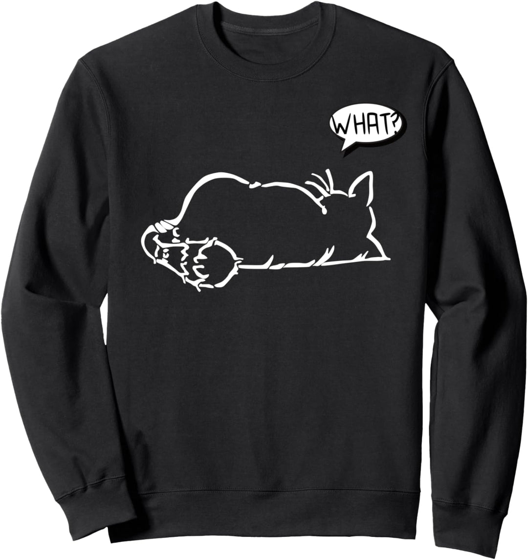 faule Katze Statement Spruch - What? - Katzen Sweatshirt
