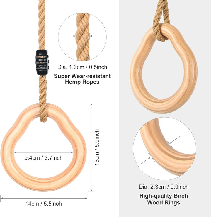 Trapez Schaukel, Trapez Schaukel Outdoor mit Ringe Multifunktions Schaukel Trapez Kinder mit Verstel