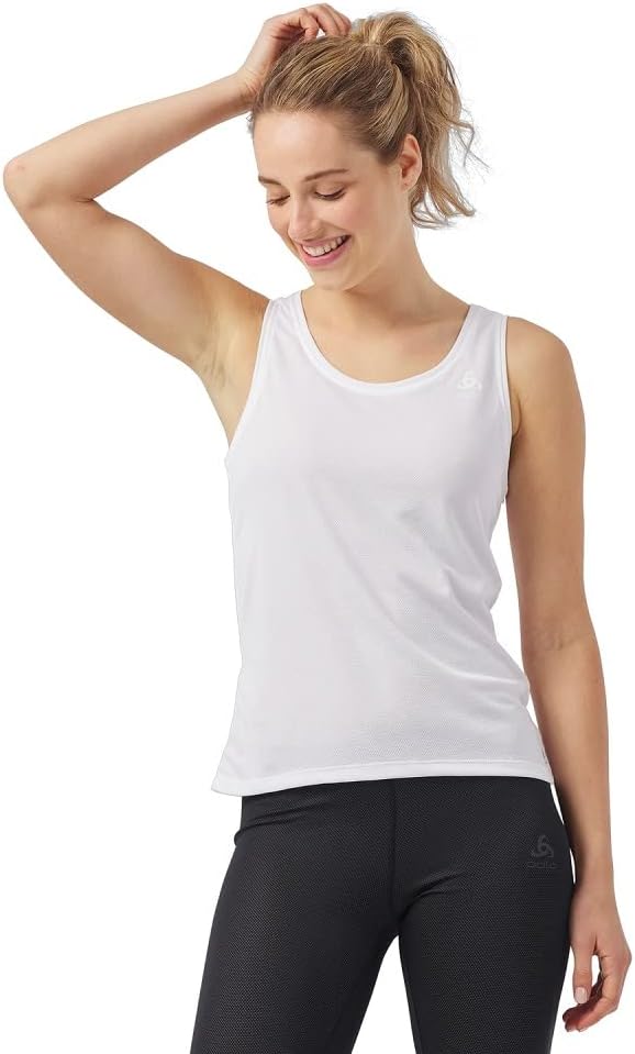 Odlo Damen Active F-Dry Light Eco_141291 Funktionsunterwäsche Tanktop (1er Pack) XS Weiss, XS Weiss