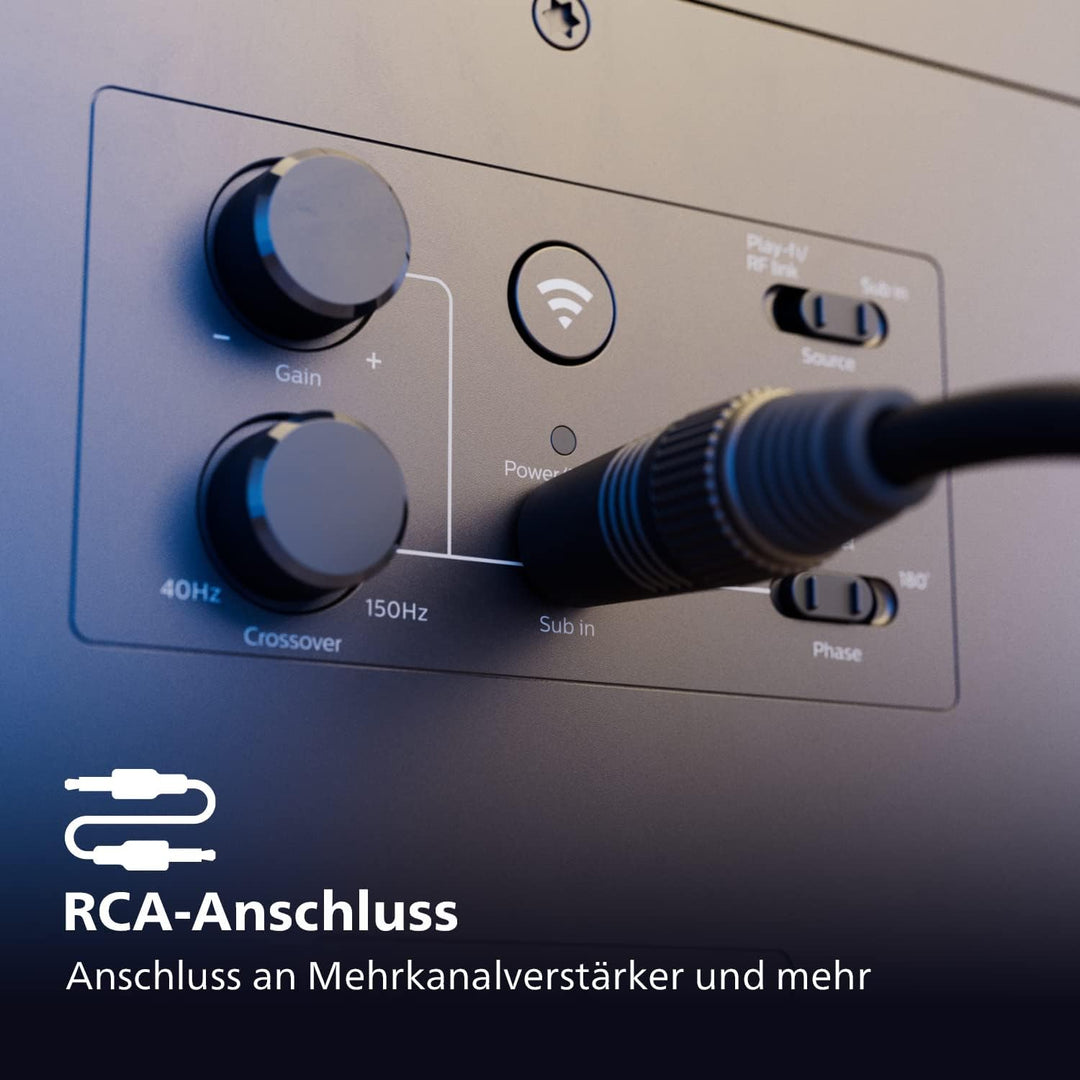 Philips Fidelio FW1 Kanal Kabelloser Subwoofer | 420 W | Cinematischer Sound | tiefer Bass für Heimk