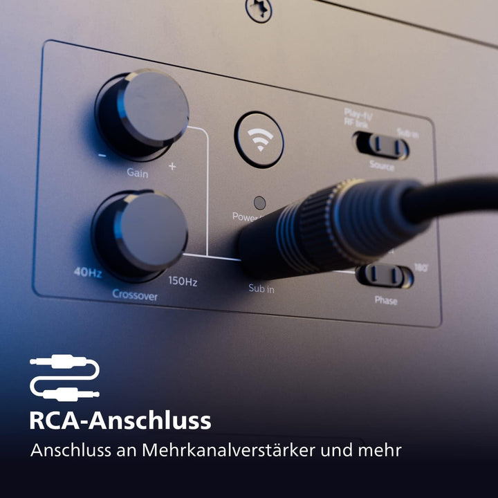 Philips Fidelio FW1 Kanal Kabelloser Subwoofer | 420 W | Cinematischer Sound | tiefer Bass für Heimk