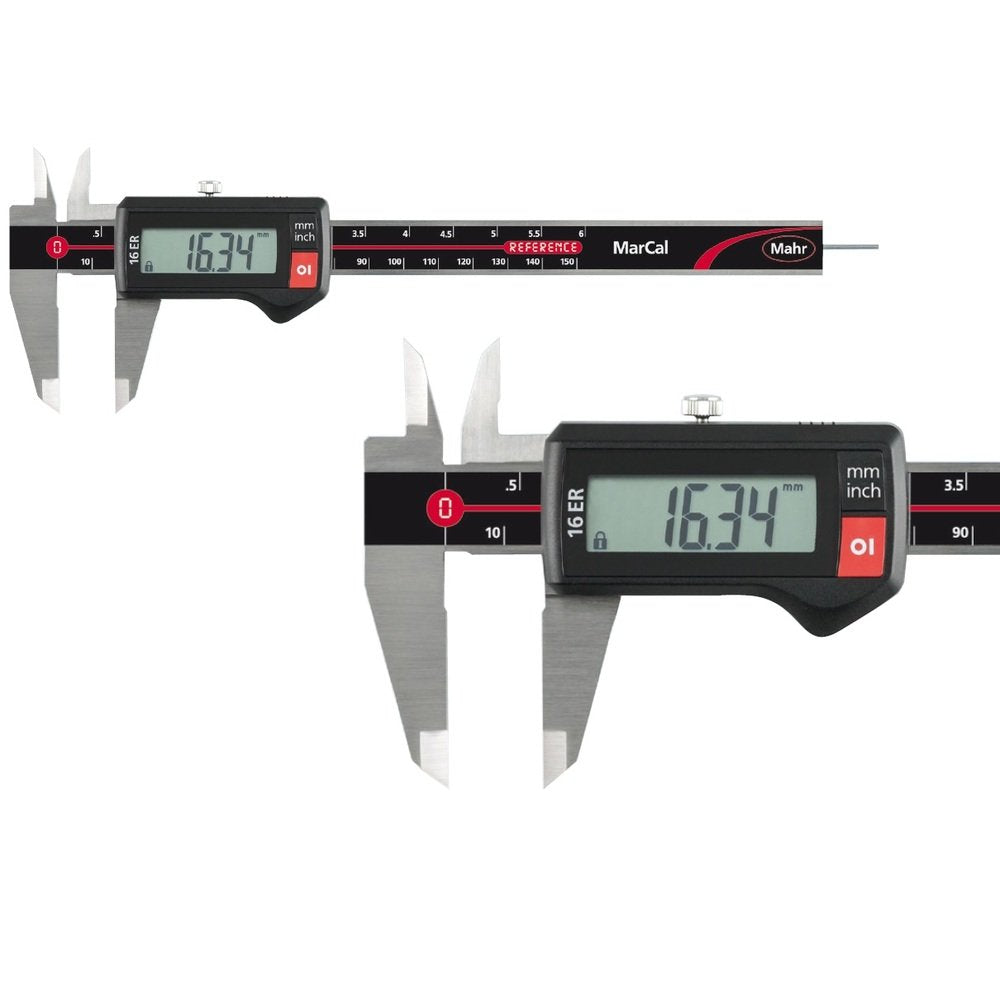 Mahr MarCal 16 ER digitaler Messschieber (Messbereich 0-150 mm, eckiges Tiefenmass, ohne Datenschnit