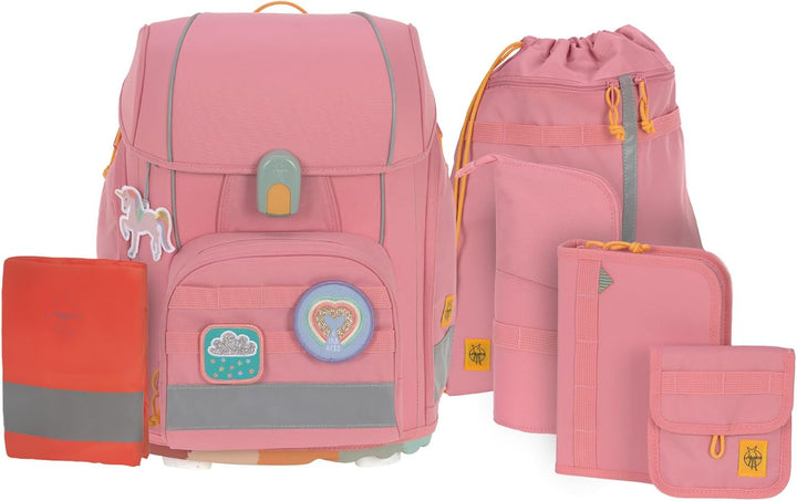 LÄSSIG School Set Boxy Unique - Schulranzen Set 7tlg. Pink