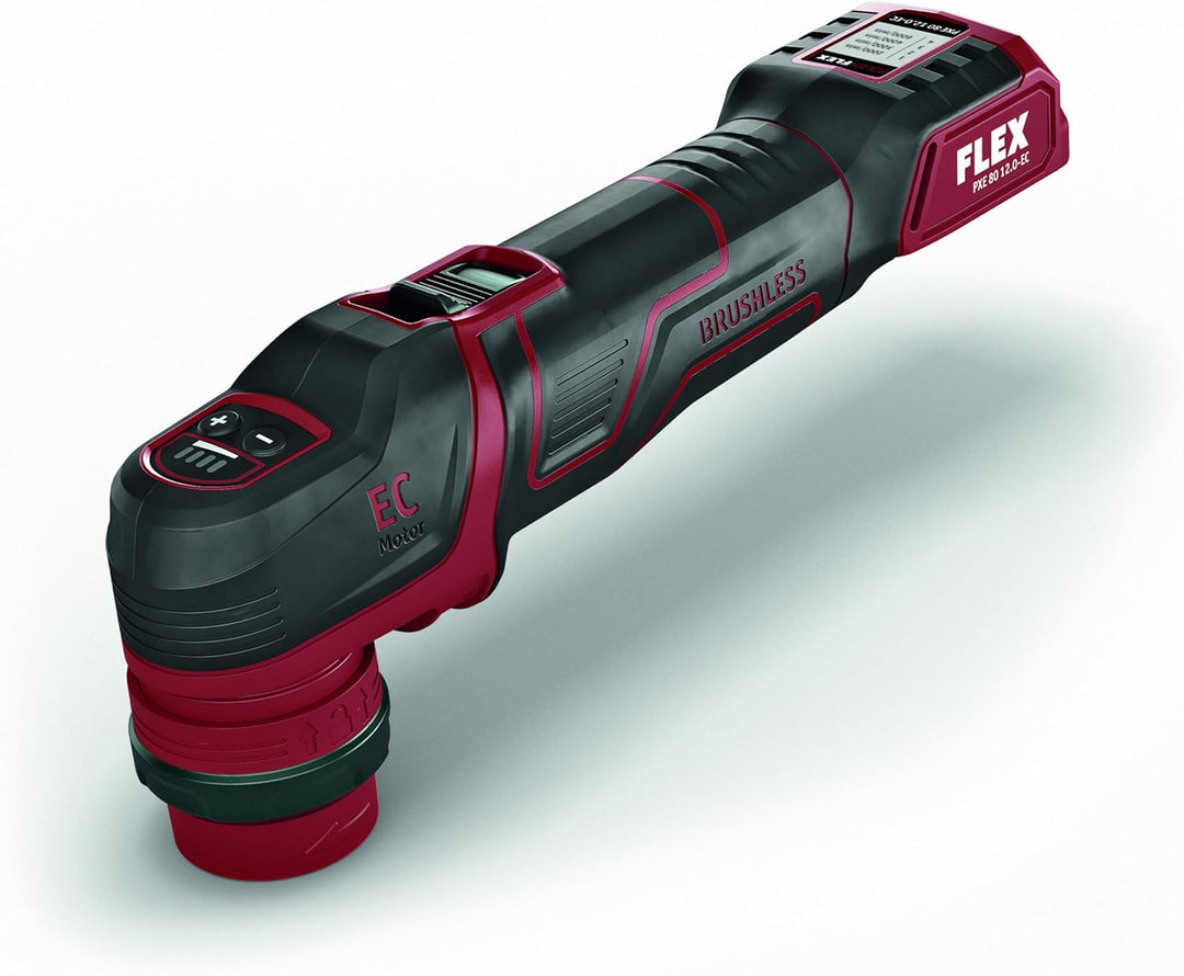 Flex Akku-Polierer 12 V, rotativ und exzentrisch freilaufend PXE 80 12-EC (für rotative Arbeiten, er