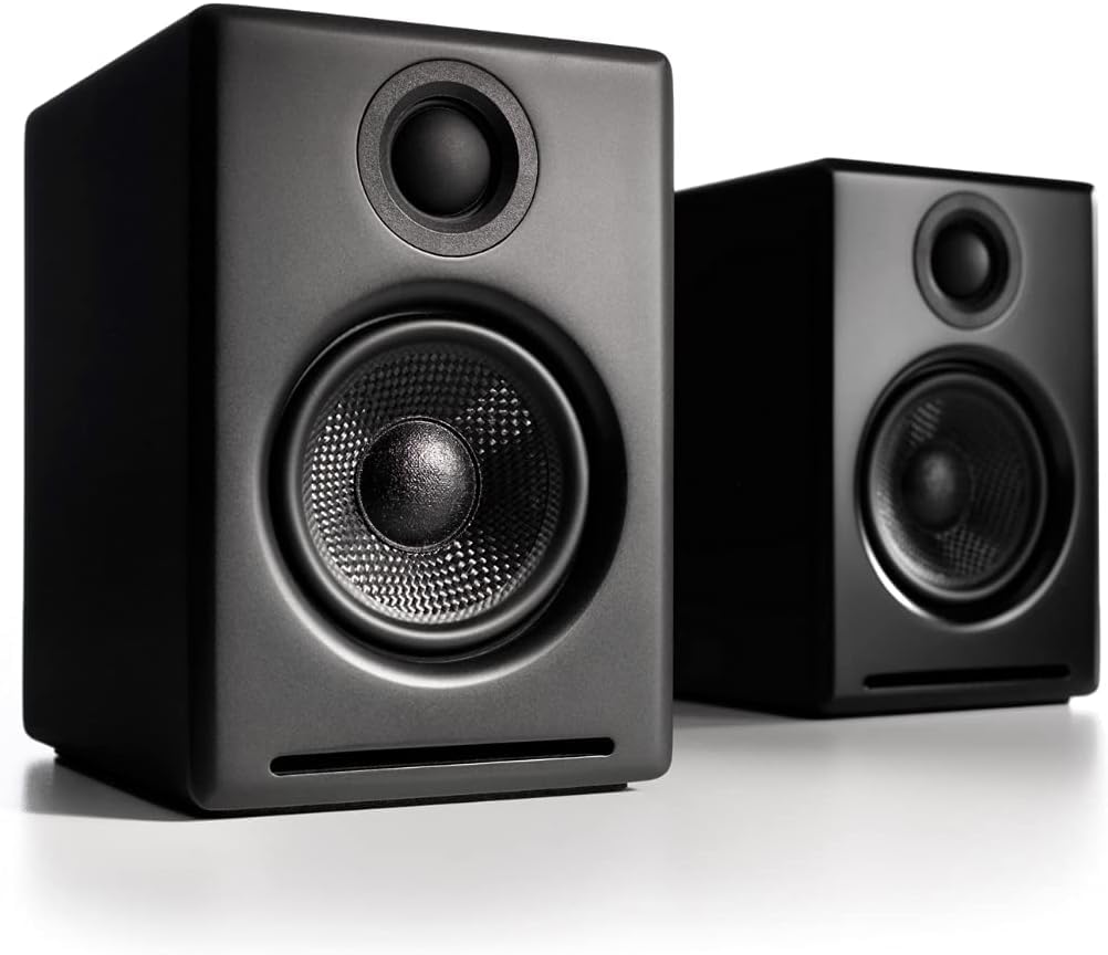 Audioengine A2+ 60W Aktiver Desktop-Lautsprecher | Integrierter DAC &amp; Analogverstärker | Direkter US