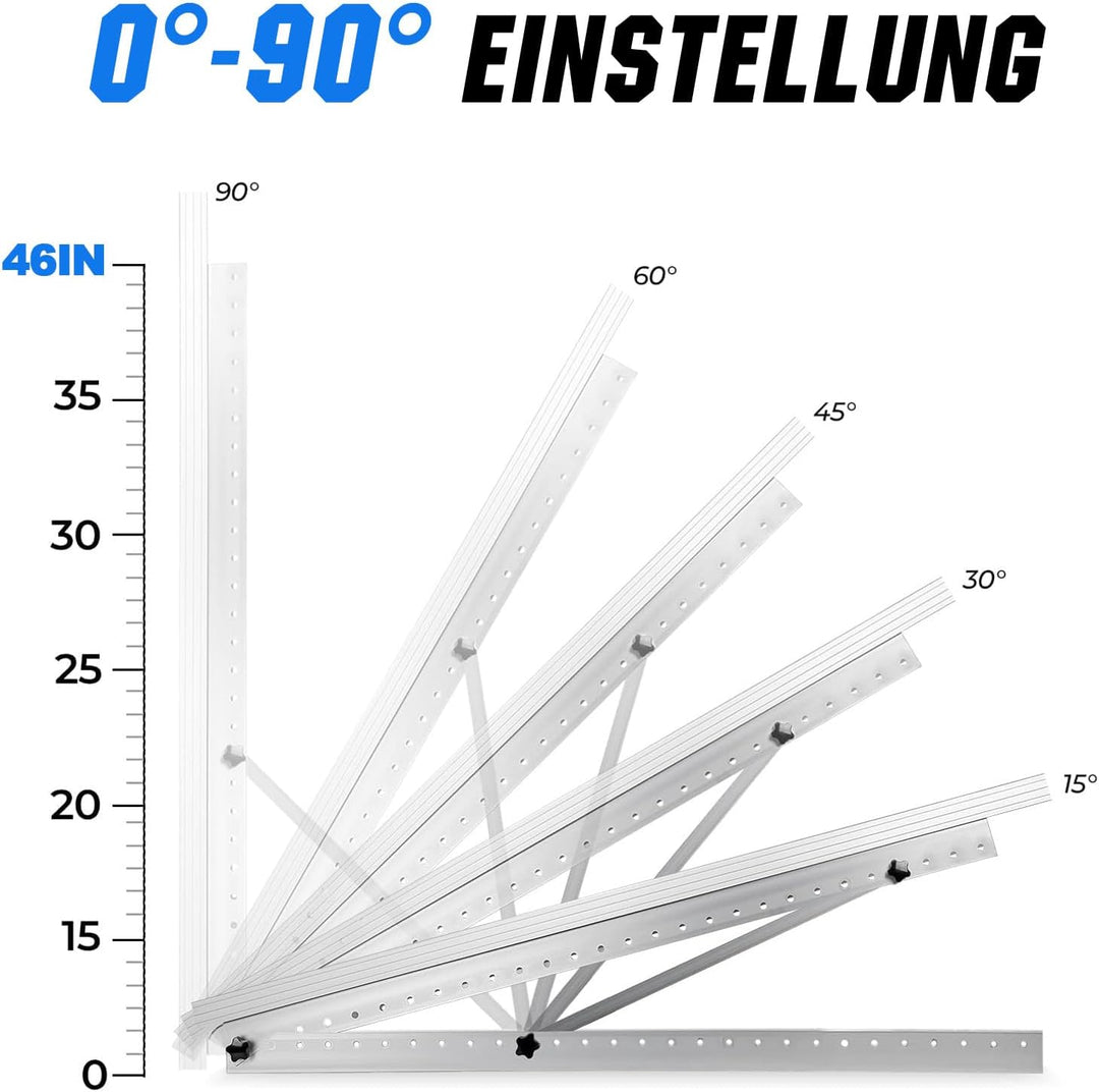 Solarmodul Halterung 45 Zoll,Photovoltaik Universal Solarmodul Halterungen 114CM, halterungen balkon