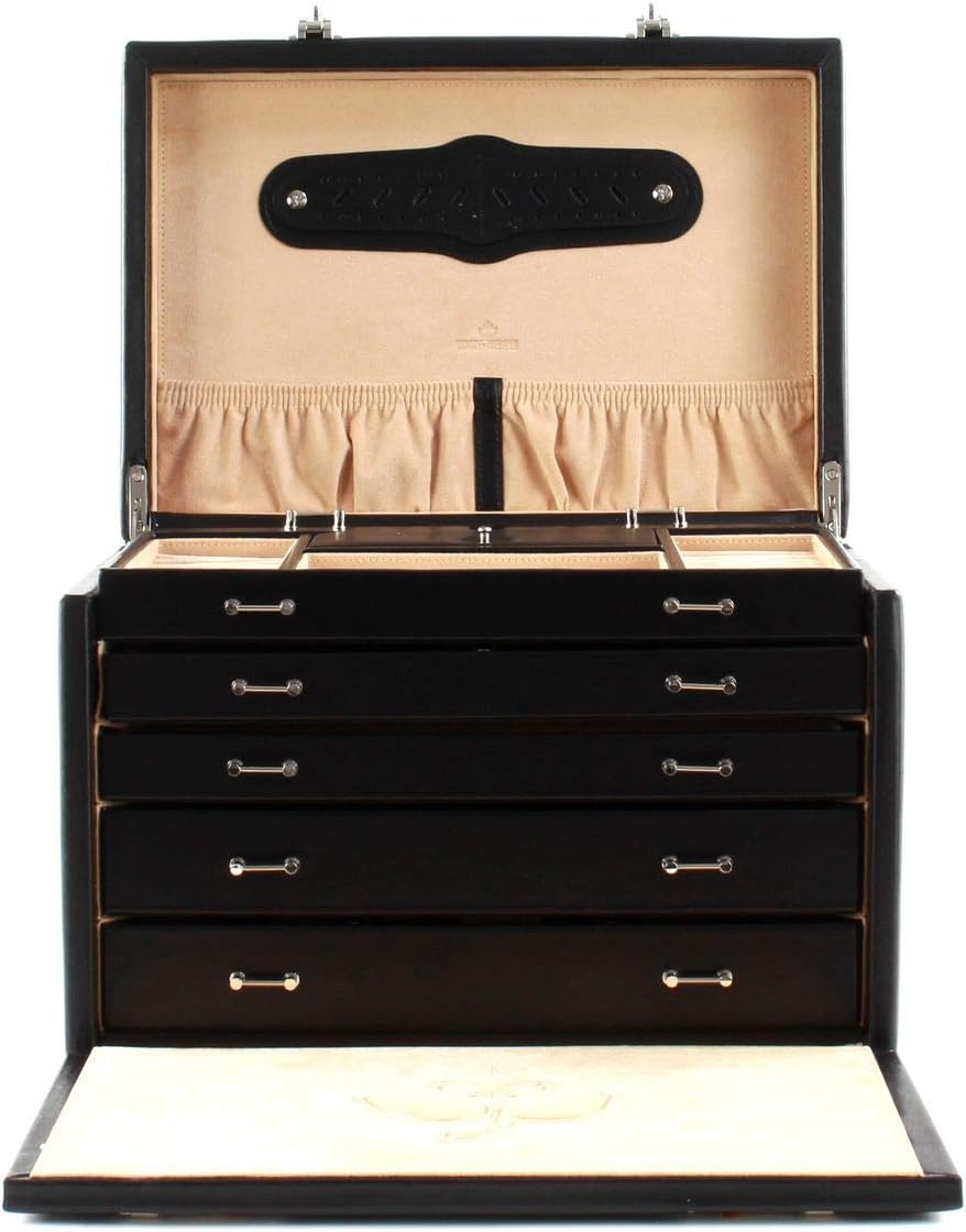 WINDROSE Ambiance Schmuckkoffer 37 cm Leder Black, Black