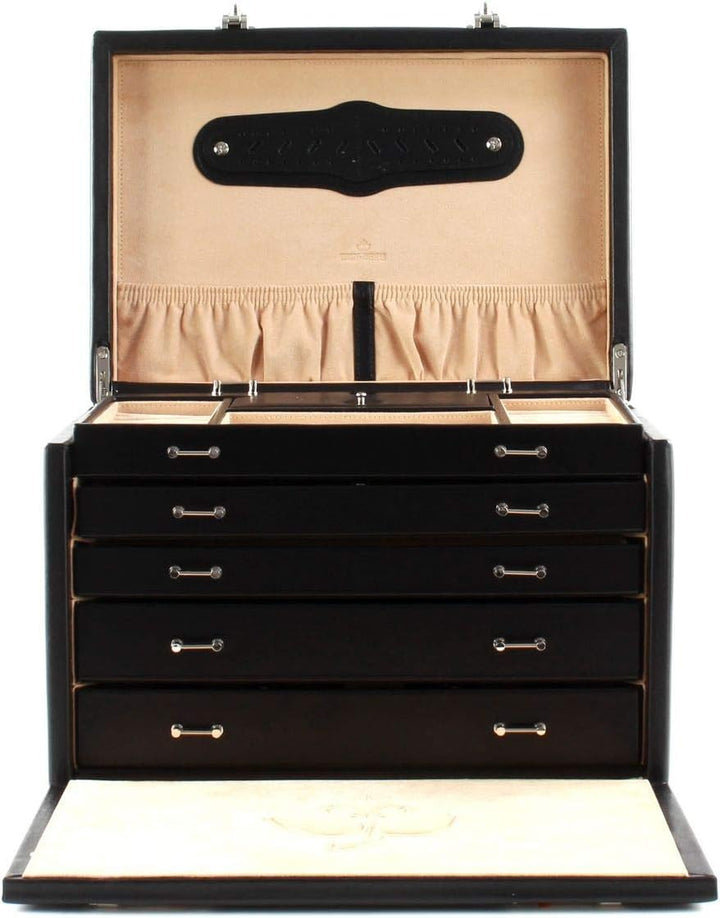 WINDROSE Ambiance Schmuckkoffer 37 cm Leder Black, Black