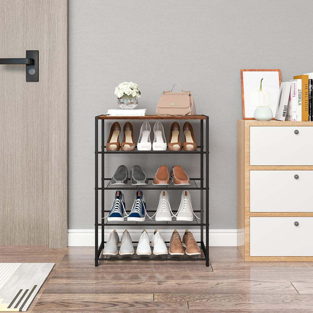 WOLTU Schuhbank Schuhregal mit Sitzfläche Badregal Schuhablage Schuhkommode Schuhständer Organizier