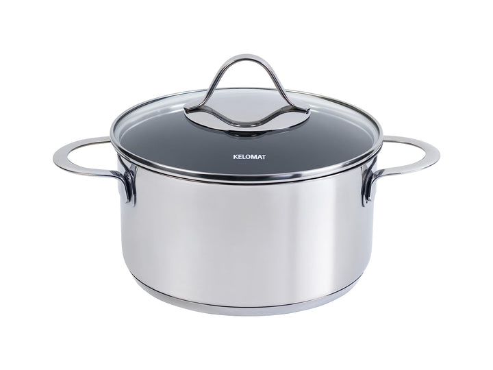Kelomat, 1803-383, Fleischtopf mit Glasdeckel, 24cm 5.7L, Kelomat PERFEKT, LBH 35,4 x 25,5 x 20,4cm,
