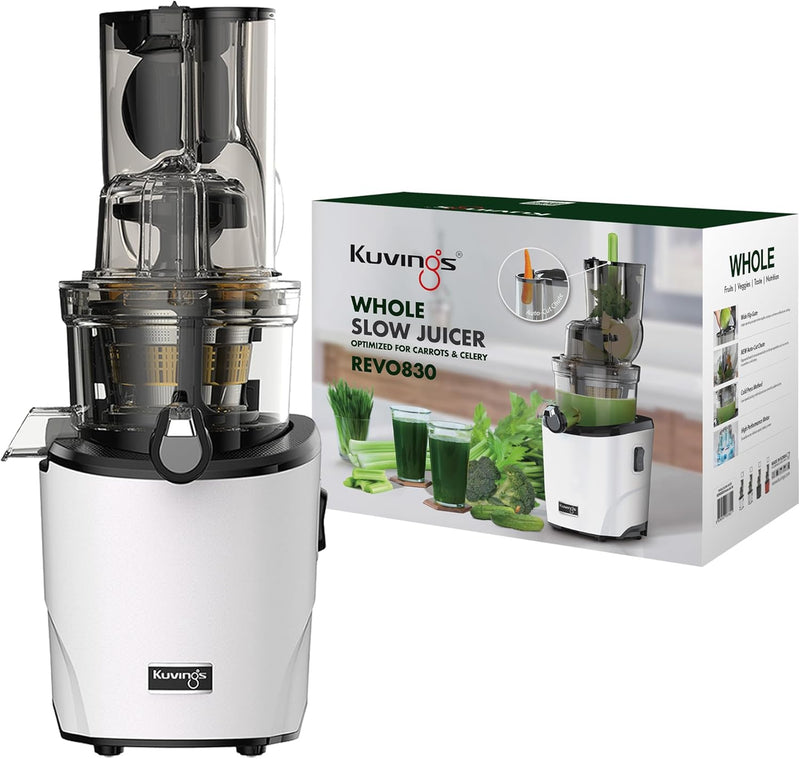 Kuvings | Entsafter | REVO830 | Slow Juicer | Doppelte Einfüllöffnung | automatisches Schneidesystem